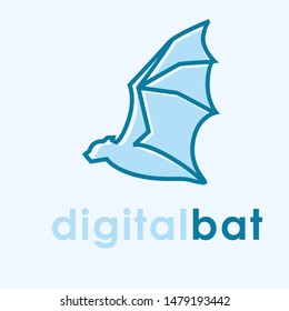 Flying Bat Logo Design Vector