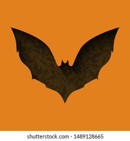 Flying Bat paper cut style Halloween concept , vector illustration