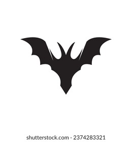 Flying bat silhouette logo design vector template illustration