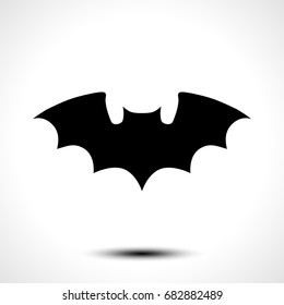 Flying bat silhouette. Vector illustration