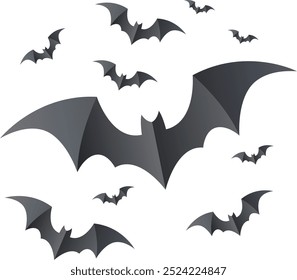 Flying Bat vector graphics for Halloween 