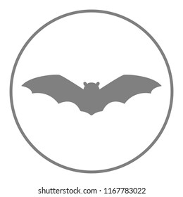 Flying bat. Vector icon.