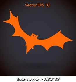 flying bat vector illustration