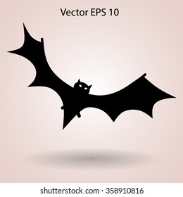 flying bat vector illustration