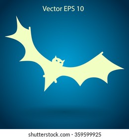 flying bat vector illustration
