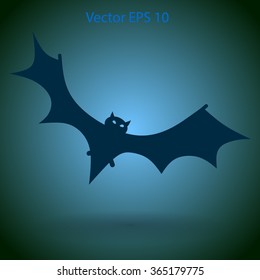 flying bat vector illustration