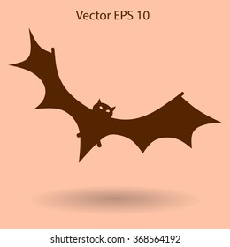 flying bat vector illustration