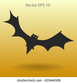 flying bat vector illustration