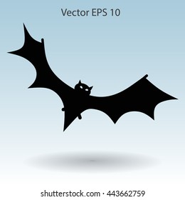 flying bat vector illustration
