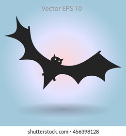 flying bat vector illustration