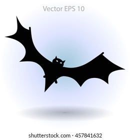 flying bat vector illustration