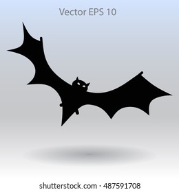 flying bat vector illustration