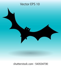 flying bat vector illustration
