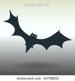 flying bat vector illustration