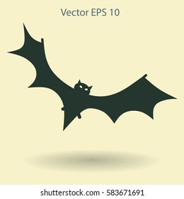 flying bat vector illustration