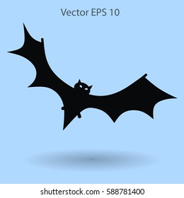 flying bat vector illustration