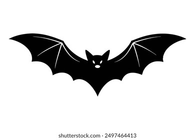 Flying Bat Vector Illustration - Cartoon, Clipart, and Line Art Design