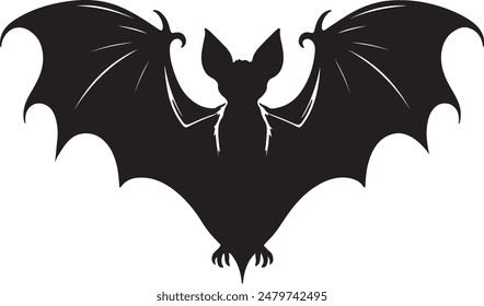 Flying Bat vector silhouette image