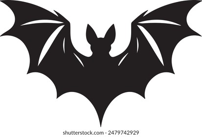 Flying Bat vector silhouette image