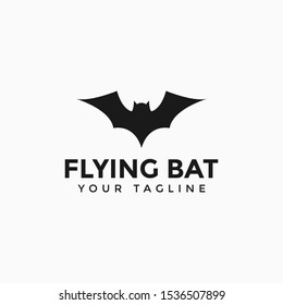 Flying Bat Wing Logo Design Template