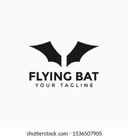 Flying Bat Wing Logo Design Template