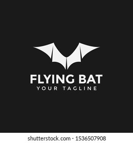 Flying Bat Wing Logo Design Template