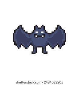 flying bat wing pixel art