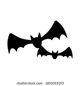 flying bats animals isolated design icon vector illustration line style
