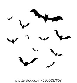 Ilustración vectorial premium Bats de vuelo