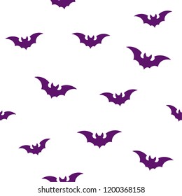 Flying bats, purple on transparent background (jpg on white background). Seamless vector pattern, perfect for Halloween. Wallpaper, Backgrounds, Greeting Cards, Invitations, Wrapping Paper, Bags...