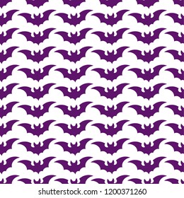Flying bats, purple on transparent background (jpg on white background). Seamless vector pattern, perfect for Halloween. Wallpaper, Backgrounds, Greeting Cards, Invitations, Wrapping Paper, Bags...