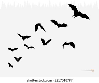 Flying bats, vector designed illustration