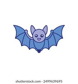 Flying bats vector illustration with cartoon, clipart, and line art design.