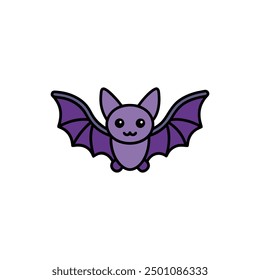 Flying bats vector illustration with cartoon, clipart, and line art design.