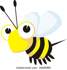 Flying Bee Stock Vector (Royalty Free) 26009881 | Shutterstock