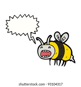 dibujo animado de abejas voladoras