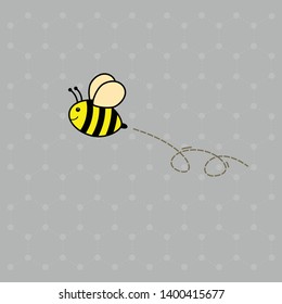 flying bee cartoon vector for world bee day
