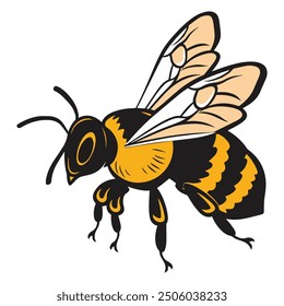 Flying Bee Design, Bee Clipart Design, Anthophila einzeln, ‎Honey Bee Illustration, Cute Bee Graphics 