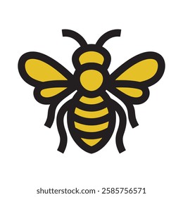 Flying Bee Vector – High-Quality Honeybee Clipart Design