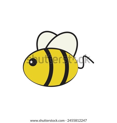 flying bee vector illustration, vector illsutration for any design or etc