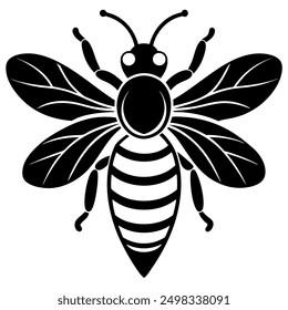 Flying bee vector image illustration