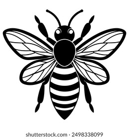 Flying bee vector image illustration