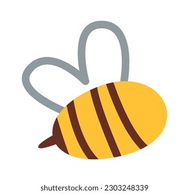 Flying beetle bee Vector Illustration