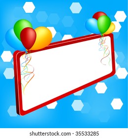 Flying billboard. Vector. Used mesh.