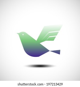 Flying Bird abstract icon