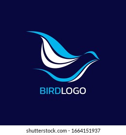 Flying bird abstract logo, Bird logo concept design