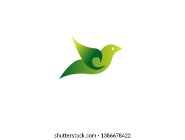 Flying Bird Abstract Logo design vector template.Colorful Dove creative Logotype icon.