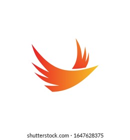 Flying bird abstract logo design