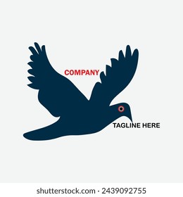 Flying Bird Abstract Logo design vector icon,Design