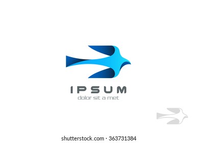 Flying Bird abstract Logo design vector template.
Falcon Eagle Swallow Logotype icon.